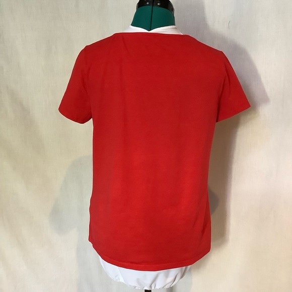 Tommy Hillfigher Red Short Sleeve Blouse - Picture 3 of 3